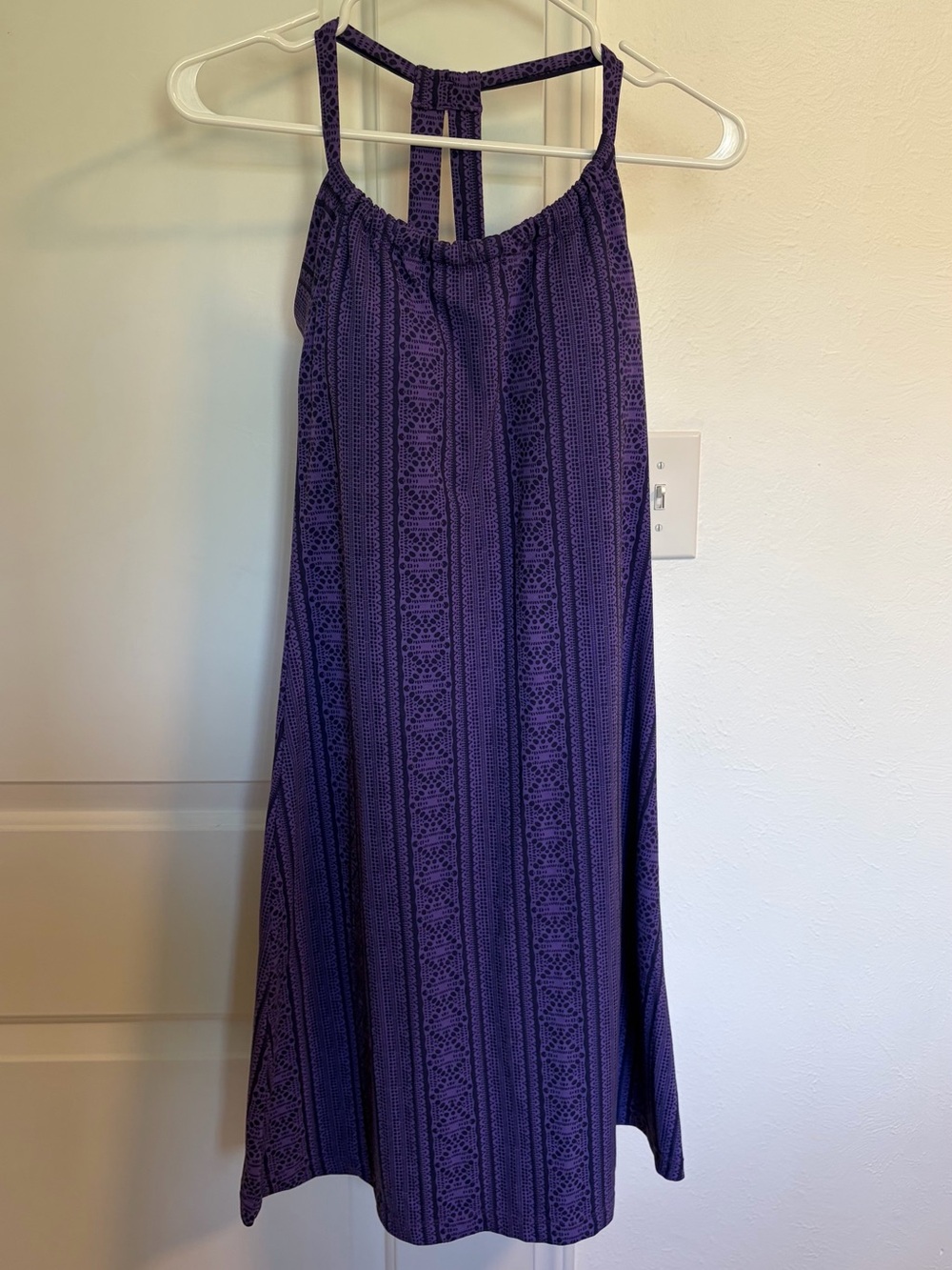 Purple and black Printed Midi Dress - Prana